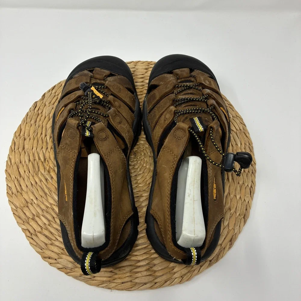 KEEN Men's 10 Brown Leather Newport Hybrid Sandals Hiking Trail Shoes 1001870‎